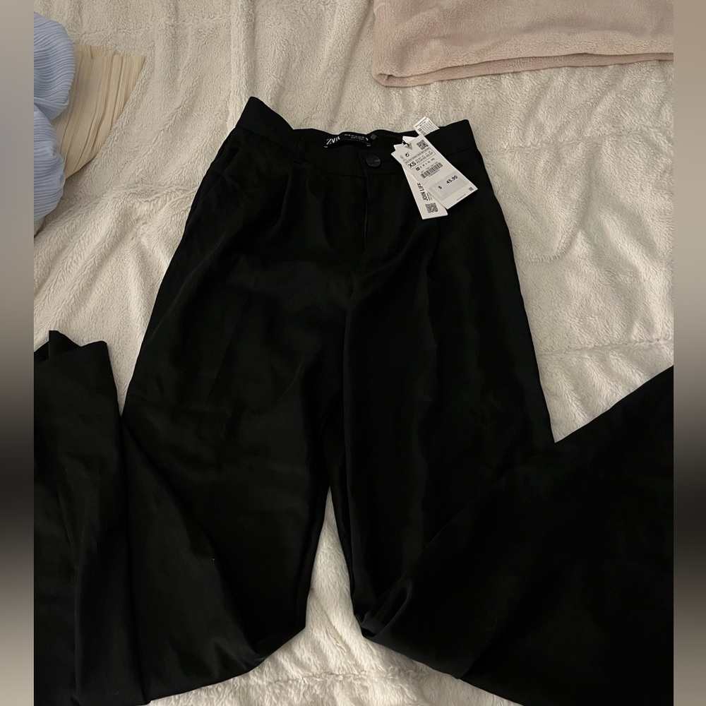 Zara Black Wide Leg Trousers